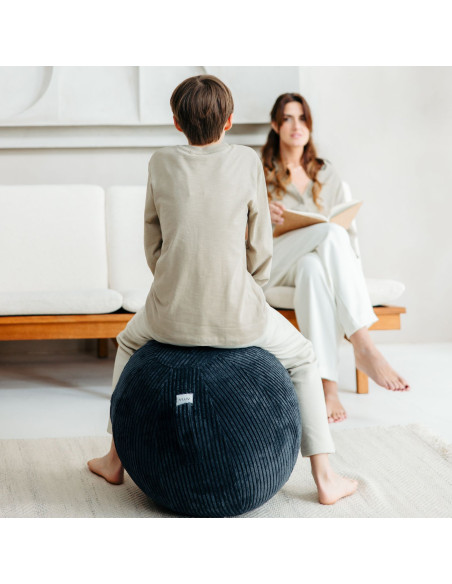 Sedací / jóga míč s látkovým potahem VLIP Navy 60-65cm | VLUV - 1