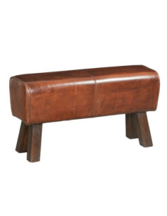 Lavice s koženým čalouněním – „Koza“ | dovoz Indie