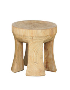 Teakový stolek / stolička Tribal Art | dovoz Indie