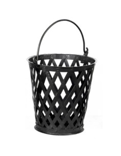 Dekorační koš z proplétaného kovu | dovoz Indie