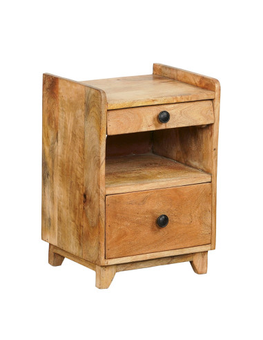 Noční stolek – malá komoda se šuplíky, přírodní dřevo | dovoz Indie 1