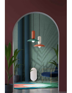 Závěsné svítidlo PAU C2630 krémové a červené | FERROLUCE 2