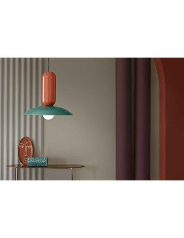 Závěsné svítidlo PAU C2630 tyrkysové a krémové...