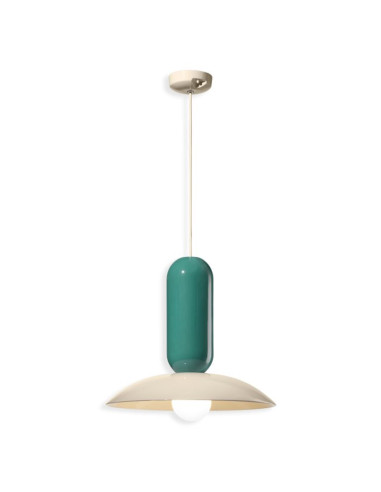 Závěsné svítidlo PAU C2630 tyrkysové a krémové...