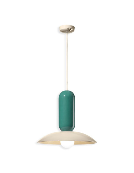 Závěsné svítidlo PAU C2630 tyrkysové a krémové | FERROLUCE