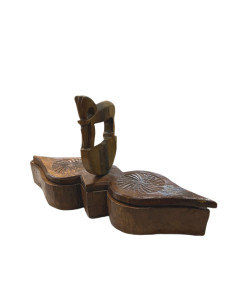 Original teak spice box Tikka | import India - 1
