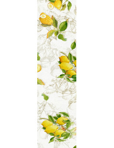Lněný běhoun s potiskem Limoncello, 45x170 | TESSITURA...