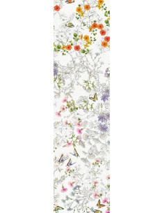 Linen runner with Gravure print, 45x170 | TESSITURA TOSCANA TELERIE - 1