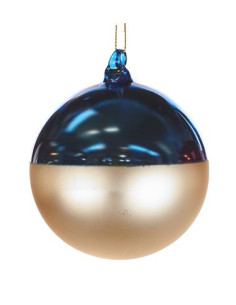 Závěsná skleněná ozdoba – vánoční koule s barevným...