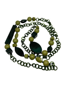 Náhrdelník s korálky, zelený| KLÉO PARIS 2