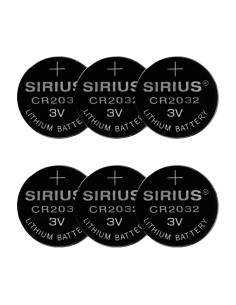 Lithiové baterie CR2032, set 6kusů | SIRIUS