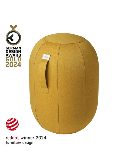 Balanční stolička Kapsul L s látkovým potahem LEIV Mustard | VLUV