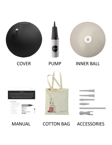 Sitting / yoga ball STOV Antracit 60-65cm | VLUV - 8