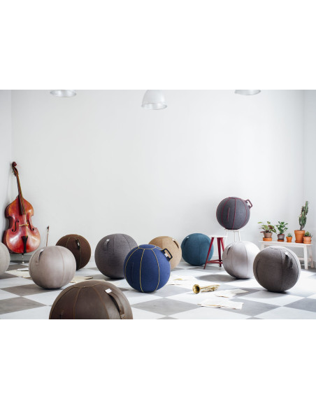 Sedací / jóga míč s potahem umělé kůže VEEL Elephant 60-65cm | VLUV