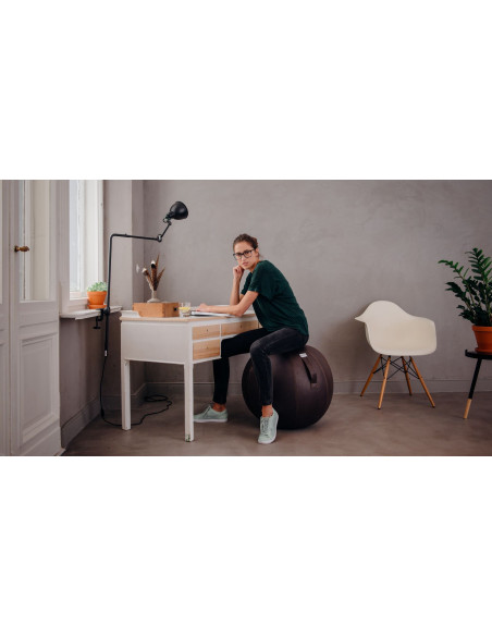 Sedací / jóga míč s potahem umělé kůže VEEL Elephant 60-65cm | VLUV