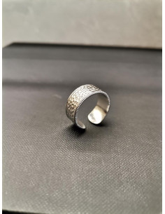 Tepaný prsten ve stříbrné barvě | PIOU PIOU 2