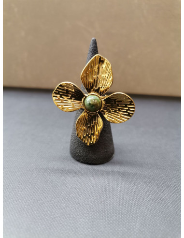 Gold ring in the shape of a flower | PIOU PIOU - 1