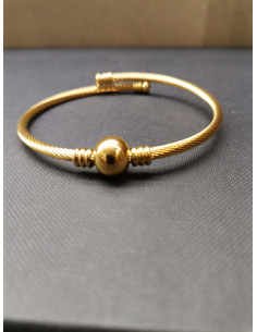 Náramek s kuličkou ve zlaté barvě | PIOU PIOU - 1