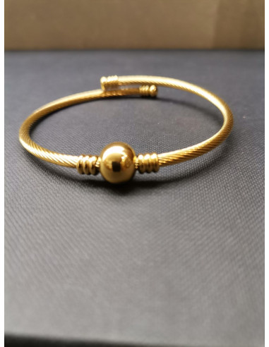 Náramek s kuličkou ve zlaté barvě | PIOU PIOU - 1