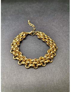 Silný náramek z propletených oček, zlatý | PIOU PIOU - 1