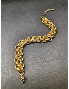 Silný náramek z propletených oček, zlatý | PIOU PIOU - 1 2