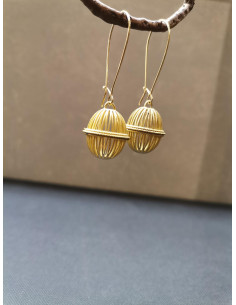 Závěsné náušnice s drátěnou kuličkou | PIOU PIOU