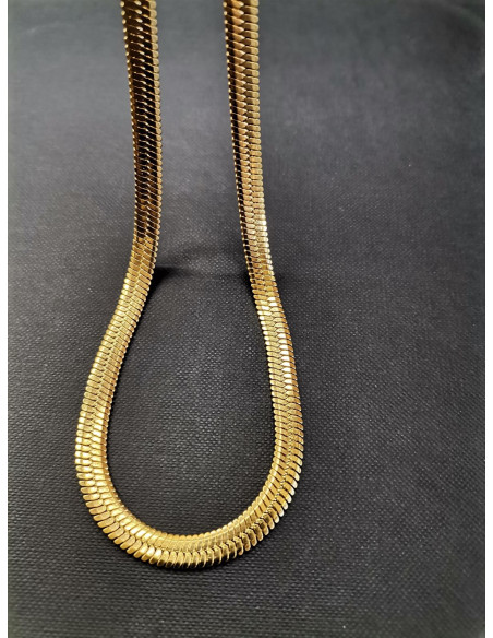 Dlouhý plochý náhrdelník ve zlaté barvě | PIOU PIOU