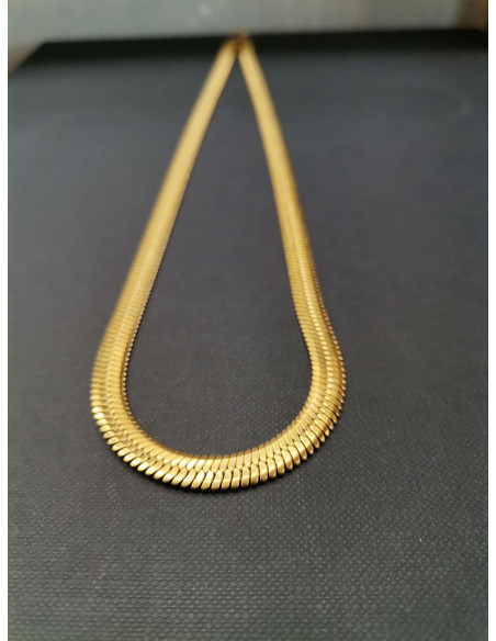 Dlouhý plochý náhrdelník ve zlaté barvě | PIOU PIOU