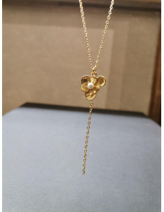 Řetízkový náhrdelník s kvítkem a perličkou | PIOU PIOU 2