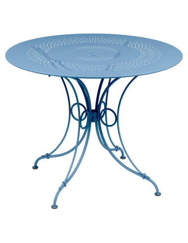 Kovový jídelní stůl 1900 - Ø96 | FERMOB-maia blue