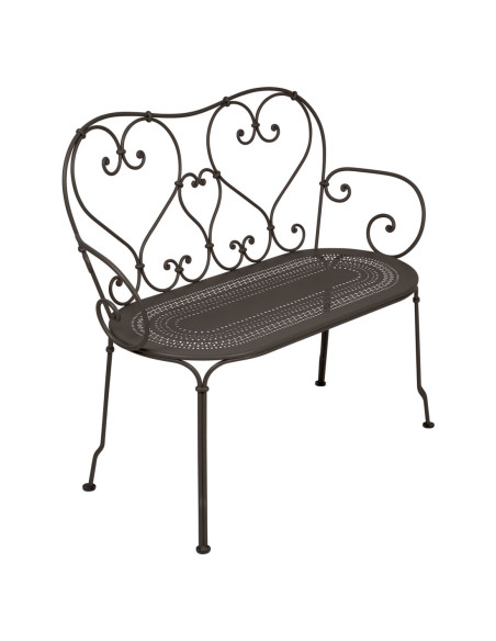 Kovová zahradní lavička 1900 | FERMOB-tonka