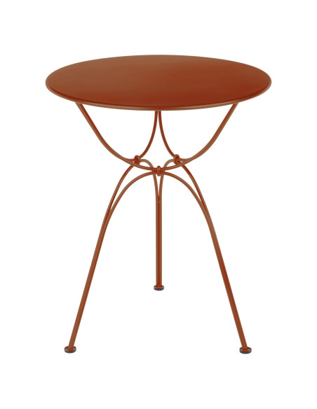 Kovový zahradní stůl Airloop Ø 60 | FERMOB-orange