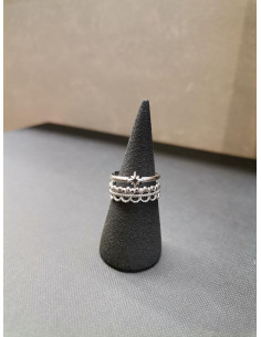 Prsten s krajkou ve stříbrné barvě | PIOU PIOU