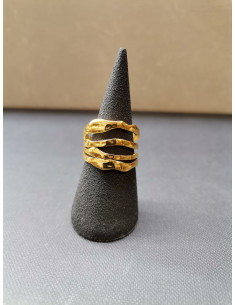 Víceřadý prsten s nepravidelným vzhledem, zlatý | PIOU PIOU