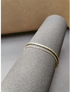 Dvojitý náramek s řetízkem a zelinkavou šňůrkou | PIOU PIOU - 1 2