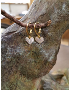 Náušnice se zdobeným srdíčkem | PIOU PIOU 2