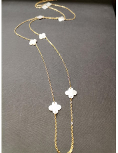 Řetízkový náhrdelník s perleťovými čtyřlístky | PIOU PIOU