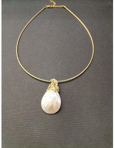 Řetízkový náhrdelník s perleťovým ověsem | PIOU PIOU - 1