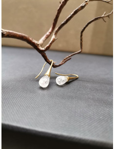 Závěsné náušnice s křišťálovou kapkou | PIOU PIOU - 1 2