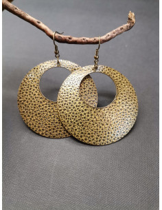 Náušnice s kruhovým ověsem se leopardím vzorem | PIOU PIOU - 1