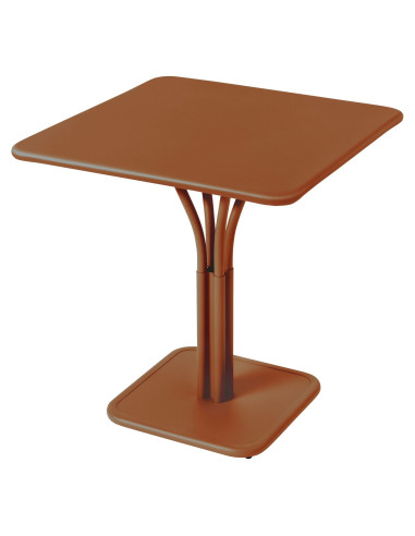 Kovový zahradní stůl Luxembourg 71x71 | FERMOB candied orange