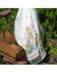 Velikonoční lněná utěrka Remi rosa | TESSITURA TOSCANA... 2