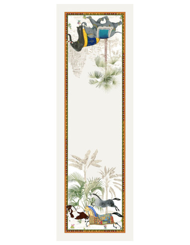 Lněný běhoun s potiskem Barnum, 50x170 |...