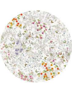 Tablecloth with print Gravure, diameter 170 | TESSITURA TOSCANA TELERIE - 9 2
