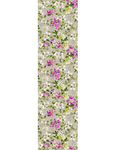 Cotton runner with Biscondola print, 45x170 | TESSITURA TOSCANA TELERIE - 1