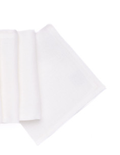 Linen napkin Tiziano 42x42cm, white | TESSITURA TOSCANA TELERIE - 1