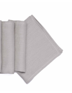 Linen napkin Tiziano 42x42cm, beads | TESSITURA TOSCANA TELERIE - 1