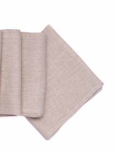 Lněný ubrousek Tiziano 42x42cm, nebělený bílý | TESSITURA...