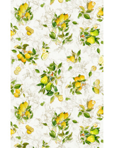Tablecloth with print Limoncello, 140x170 | TESSITURA TOSCANA TELERIE - 1 2
