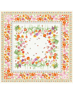 Tablecloth with print Tuli, 170x170 | TESSITURA TOSCANA TELERIE - 2